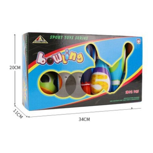 (multicolore, 19*6.5*6.5, 10 cm, 10 pezzi) Gioco di birilli per bambini Set da bowling XXL con 6 o 10