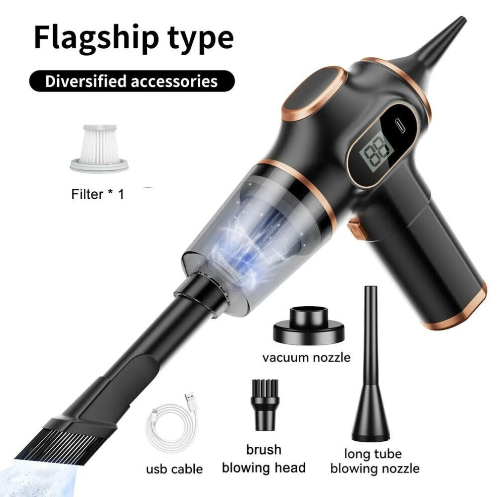 (noir, 1 filtre) Aspirateur sans fil 5 en 1 pour automobile Aspirateur robot portable pour voiture Appareils ménagers