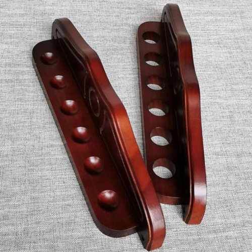 Billard Queue Rack Holz Halter 6-slot Pool Hängen Queue 2