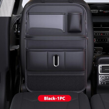 Seametal Car Seat Back Organizer Multi-functional Rear Seat Storage Bag With Foldable Tray Cup/tissue Holder Storage Pocket
