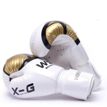 (weiß, 10OZ) Kickboxhandschuhe für Männer und Frauen Pu Karate Muay Thai Guantes De Boxeo Sanda Training