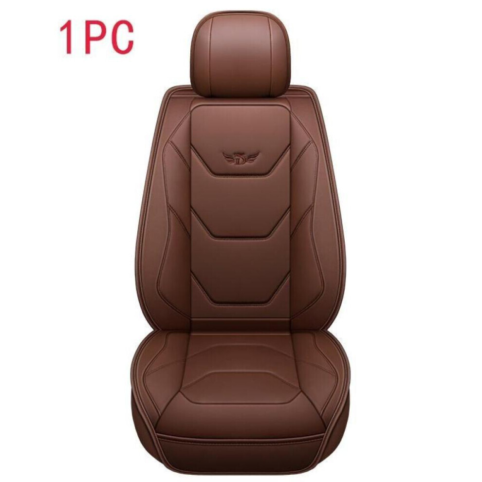 (marron) Coussin universel pour véhicule Housse de siège auto en cuir Pu Facile à installer