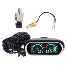 12V/24V Universele vrachtwagenoliedrukmeter + temperatuursensor 10 mm 1/8 NPT