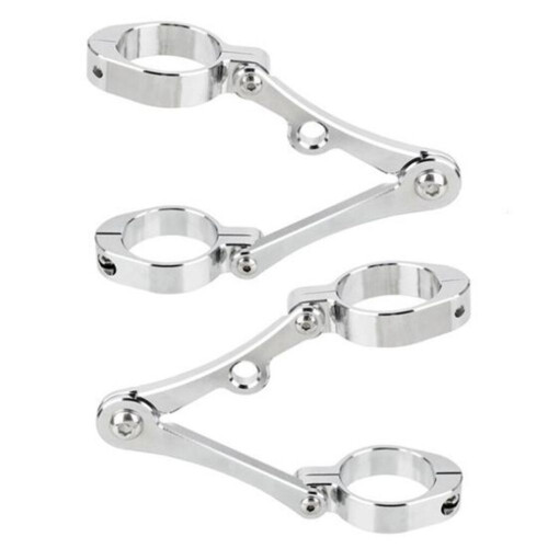 (silver) 2pcs Powerful Headlight Clamps High Strength Practical 39-41mm Durable Headlight Holders