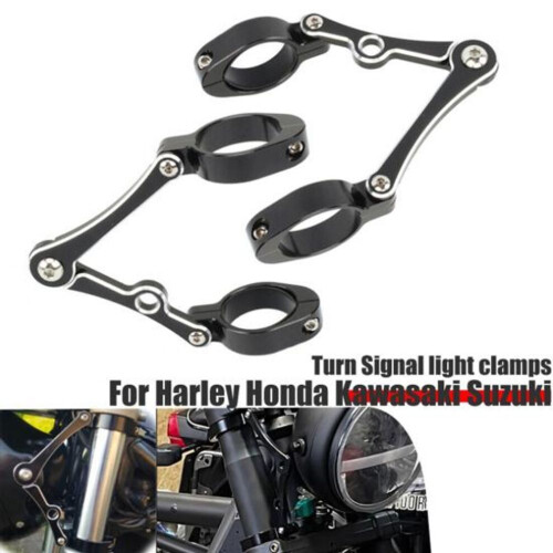 (silver) 2pcs Powerful Headlight Clamps High Strength Practical 39-41mm Durable Headlight Holders 2