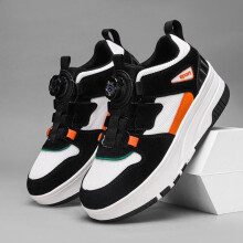 (black,orange, 35) Ultra-light Detachable Roller Skate Shoes For Kids, Men & Women
