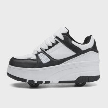 (black,white, 35) Ultra-light Detachable Roller Skate Shoes For Kids, Men & Women