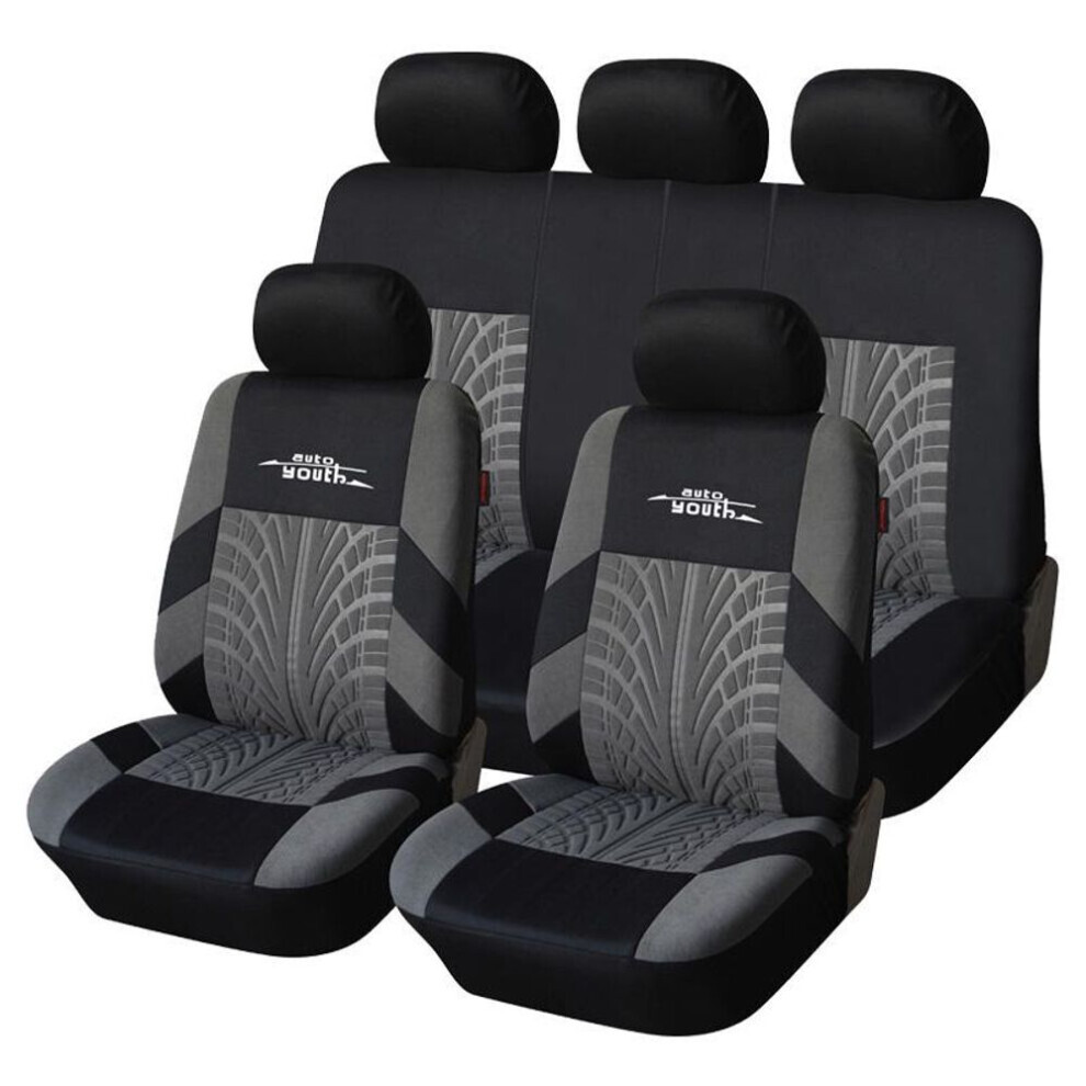 Set complet de housses de siège de voiture Protecteur de siège de voiture Housse de siège de voiture Polyester Orange