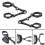 (black) 2pcs Powerful Headlight Clamps High Strength Practical 39-41mm Durable Headlight Holders 5