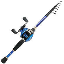 (blue, 1.8m&Left hand) Sougayilang Fishing Rods And Reels 1.8m/2.1m/2.4m Casting Fishing Rod Reel Set Baitcasing Rod And 17+1 Bb Casting