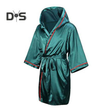 (S) Adults Hooded Boxing Robe Breathable Knee Length Men Women Boxer Sanda Fighting Wrestle Martial Arts Cosplay Costume With Belt