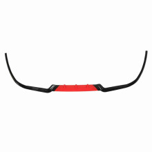 3pcs Front Bumper Splitter Tough Delicate Corners Bumper Lip Spoiler Universal For A3 A4 A6 Red