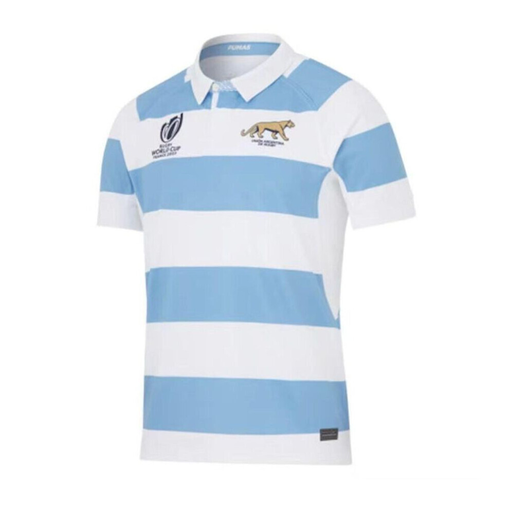 (blanc, XXXXL) Unisexe Argentine Rugby 2022/23 Home Body Fit M Atch Shirt Argentine Rugby 2022/23 Home Body Fit M Atch Shirt