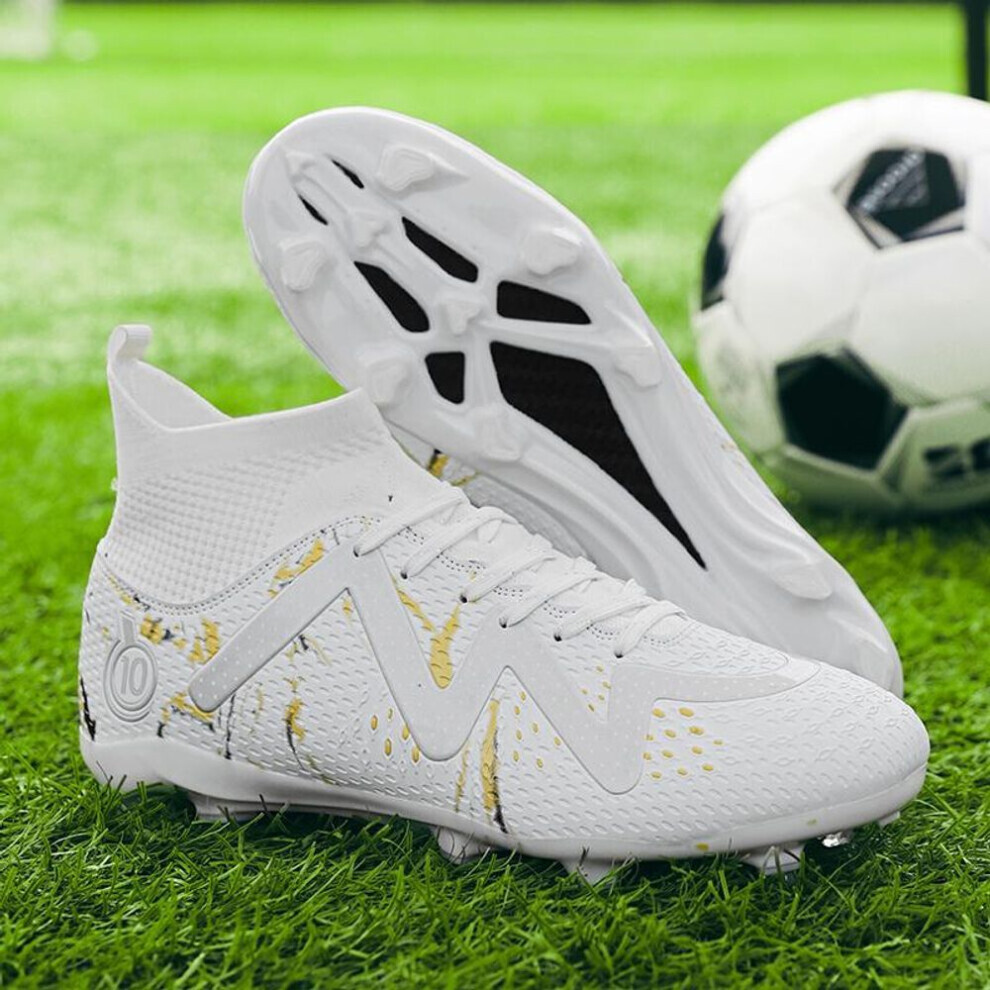 (blanc, 45) 33-46 Child Football Boots High-quality Artificial Lawn Socks Outdoor Men's Long Nail Sports Football Boots