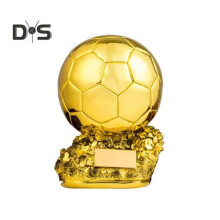 (L) Hars voetbaltrofee Gouden ballon Voetbalkampioenschap Prijstrofee Verzamelobject Spelersprijs Voetbal