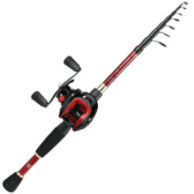 (red, 2.1m&Left hand) Sougayilang Fishing Rods And Reels 1.8m/2.1m/2.4m Casting Fishing Rod Reel Set Baitcasing Rod And 17+1 Bb Casting