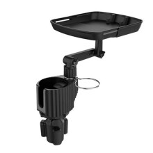 Solid Auto Cup Holder Tray Multi Functional Compact Automobile Cup Holder Food Storage Tray Table