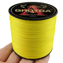 (yellow, 92lb) Ghotda 1000m Braided Fishing Line 12 Strands Pe Multifilament Fishing Wire 25 30 39 50 65 77 92 120 135lb