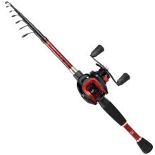 (red, 2.4m&Right hand) Sougayilang Fishing Rods And Reels 1.8m/2.1m/2.4m Casting Fishing Rod Reel Set Baitcasing Rod And 17+1 Bb Casting