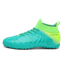 (cyan, 46) Youth Football Shoes Men's Short Nail Tf Artificial Lawn Professional Large Size Football Boots