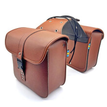 (marrone scuro, 25x12x25cm) Borsa da sella impermeabile in pelle per scooter elettrico Maverick/emma