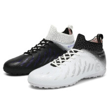 (black,white, 47) 31-48 Football Shoes Men's Short Nail Tf Artificial Lawn Professional Youth Big Size Football Boots Children Football
