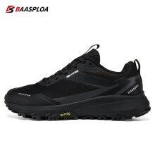 (schwarz, 45) 2024 Baasploa Herren Wanderschuhe Mode Leichte Outdoor Sneakers Atmungsaktiv Für Männer