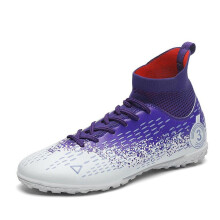 (purple, 33) Unisex Soccer Shoes Outdoor/indoor Boys Girls Football Boot Professional Futsal Football Training Sneakers