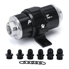 58 mm 50 Mikron Inline-Kraftstofffilter mit 6an 8an 10an Adapterarmaturen und Kraftstofffilter-Montagehalterung,