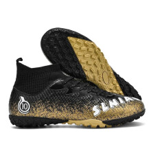 (black,gold, 45) Unisex Soccer Shoes Outdoor/indoor Boys Girls Football Boot Professional Futsal Football Training Sneakers