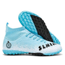 (blue, 46) Unisex Soccer Shoes Outdoor/indoor Boys Girls Football Boot Professional Futsal Football Training Sneakers