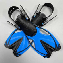 (blau) Schwimmschnorchelflossen für Kinder Verstellbare Schnallen Schwimmflossen Silikon Tauchschuhe