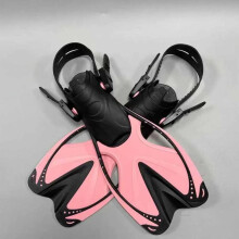 (Rosa) Schwimmschnorchelflossen für Kinder Verstellbare Schnallen Schwimmflossen Silikon Tauchschuhe