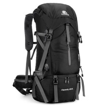 (schwarz) 70l Wanderrucksack Wasserabweisend Klettern Camping Rucksack Reise Tagesrucksack Mit Regenschutz