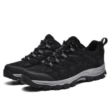 (schwarz, 44) Herren rutschfeste Low-Top Outdoor Wander- und Freizeitschuhe