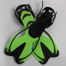 (grün) Schwimmschnorchelflossen für Kinder Verstellbare Schnallen Schwimmflossen Silikon Tauchschuhe