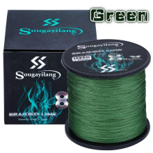 (green, 1000m-0.34mm-34.8kg) Fishing Line 300m/500m/1000m 3 Color Braided Fishing Lines 9-strands Pe Spinning Fishing Reel Braided