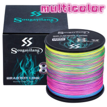 (multicolor, 1000m-0.20mm-12.7kg) Fishing Line 300m/500m/1000m 3 Color Braided Fishing Lines 9-strands Pe Spinning Fishing Reel Braided