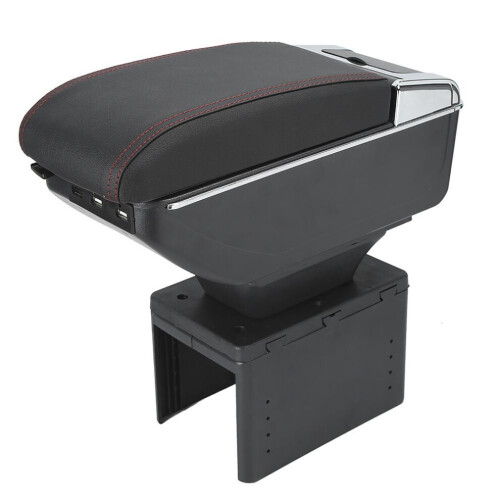 Universal Car Center Console Armrest Box Container Adjustable With Usb Interface