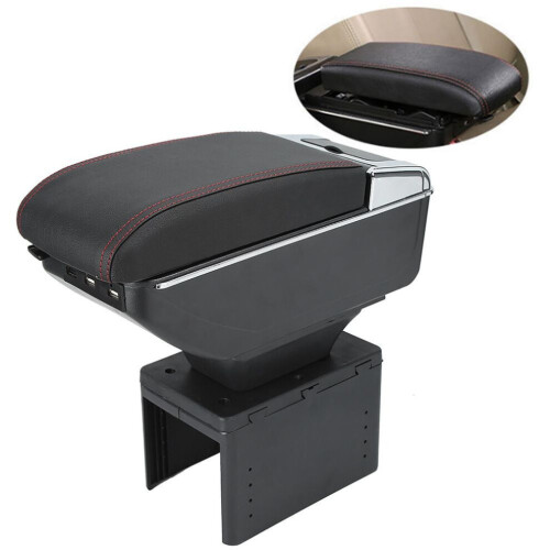 Universal Car Center Console Armrest Box Container Adjustable With Usb Interface 2