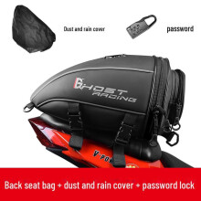 (nero, 37x25x20 cm) Borsa posteriore e zaino per moto: borsa da sella posteriore per corse e viaggi