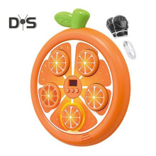 (Sweet Orange) Fruit Music Boxing Machine With Gloves Wall Mounted Bluetooth-compatible Adjustable Smart Led Boxing Training Target