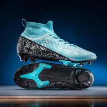 (blue, 39) Fashion Unisex Soccer Shoes Football Cleats Soccer Ankle Boots Youth Training Sneakers Outdoor Sports Shoes
