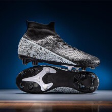(black, 46) Fashion Unisex Soccer Shoes Football Cleats Soccer Ankle Boots Youth Training Sneakers Outdoor Sports Shoes