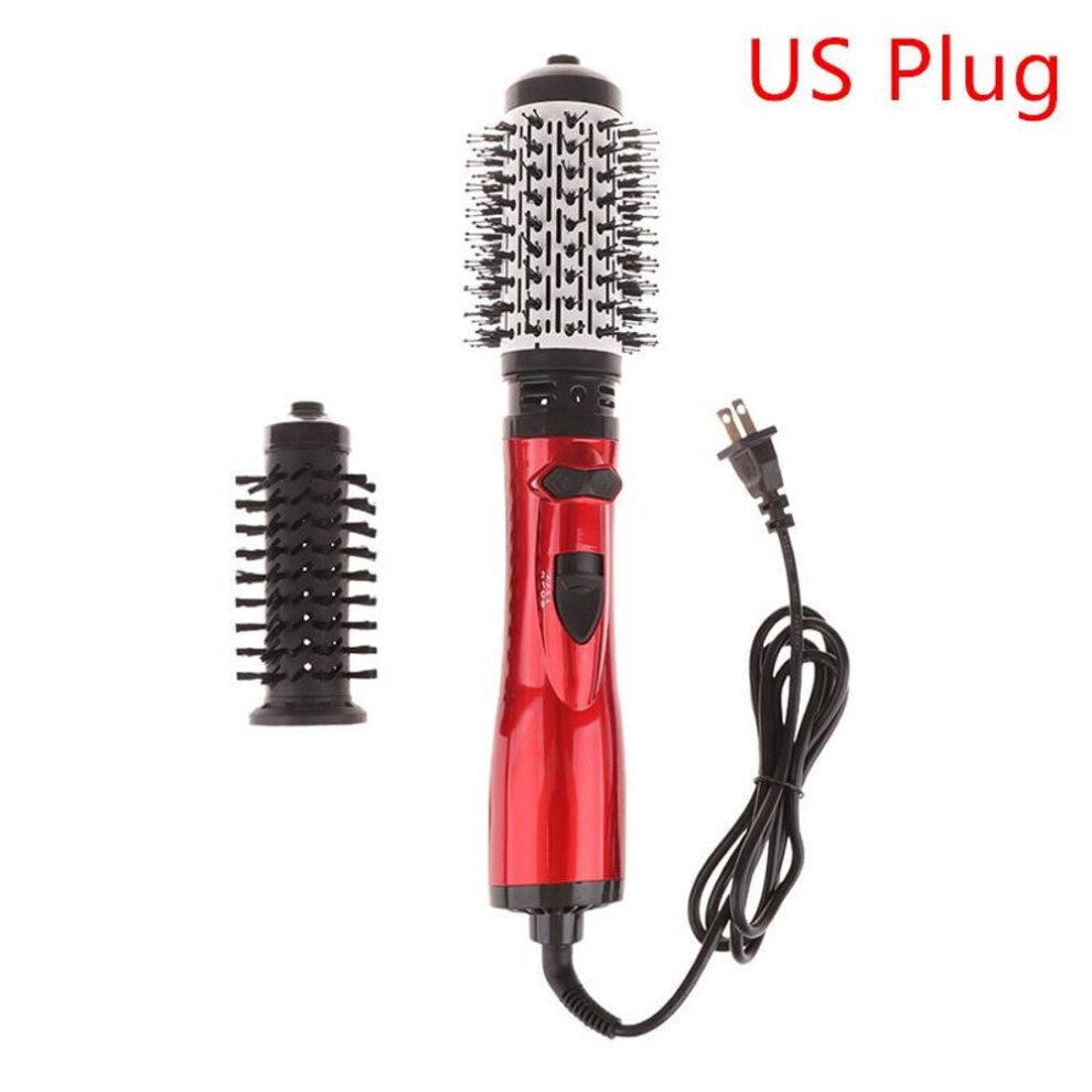 (USE PLUG) Hair Dryer Brush 3 In 1 Hot Air Spin Brush Curling Straightening Styling Auto-Rotating Ionic Round Blow Dryer Volumizer