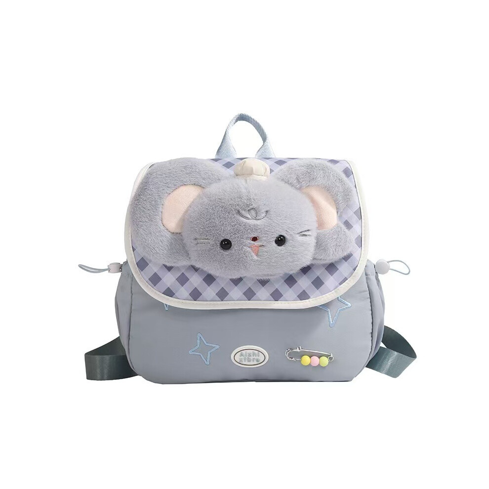 (Blue) Panda Cartoon Puppy Plush Backpack Adjustable Shoulder Straps Teen Students For-image-OPC-PHCSDWT-NEW