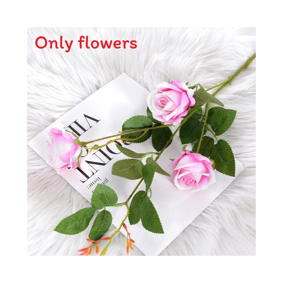 (Light Pink) Supply 3 Head Rose Artificial Flower Bouquet For Wedding Decor Photography-image-OPC-PHCSKCH-NEW