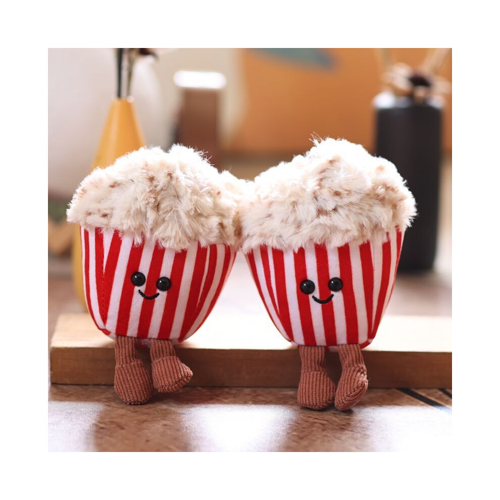 Plush Cute Popcorn Toy Keychain Stuffed Doll Kids Pendant Backpack Decoration