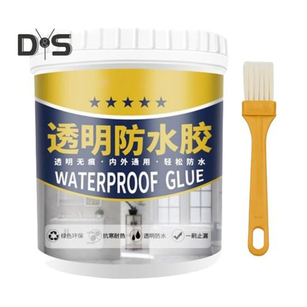 (as the picture, 300) 200/300G Clear Waterproof Sealant Invisible Transparent Waterproof Coating Indoor Outdoor Kitchen Bathroom Walls Roofs Anti-Leakage Repairing