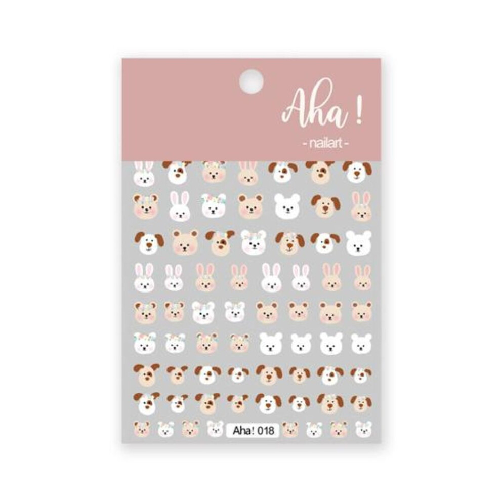(18) Smooth Nail Stickers Easily Stick Decorative Art Cartoon Sticker